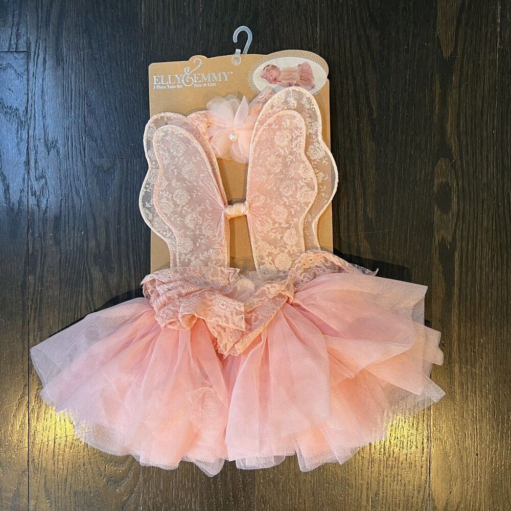 Butterfly Newborn Baby Costume Months Elly & Emmy 3 Piece Tutu Set
